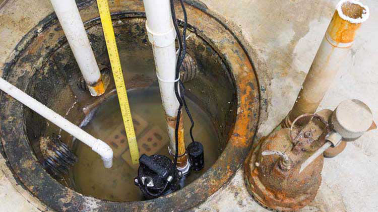 Sump pump drainage system.