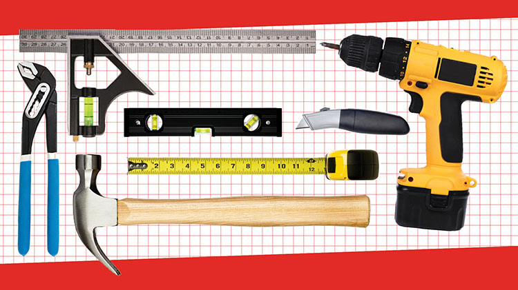 Infographic that shares 8 tools everyone needs whether you're a renter, homeowner, DIY expert or a construction newbie.