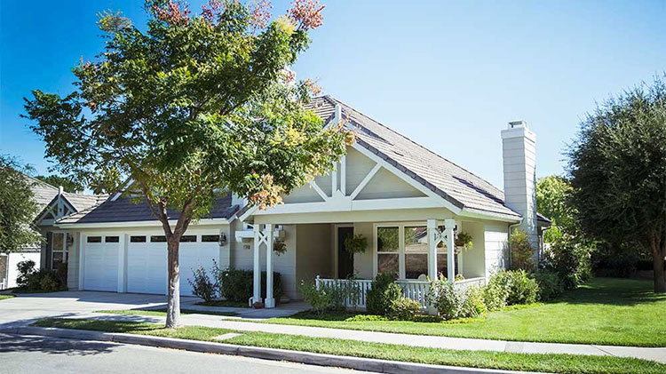 House with new roof.