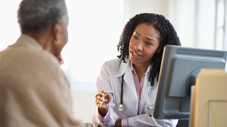 Medical professional offering insights to a patient
