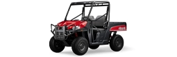 Profile of a red all-terrain buggy.