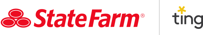 Logotipos de State Farm y Ting
