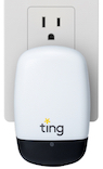 Ting device plugged into a wall socket