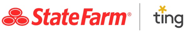Logos of State Farm and Ting