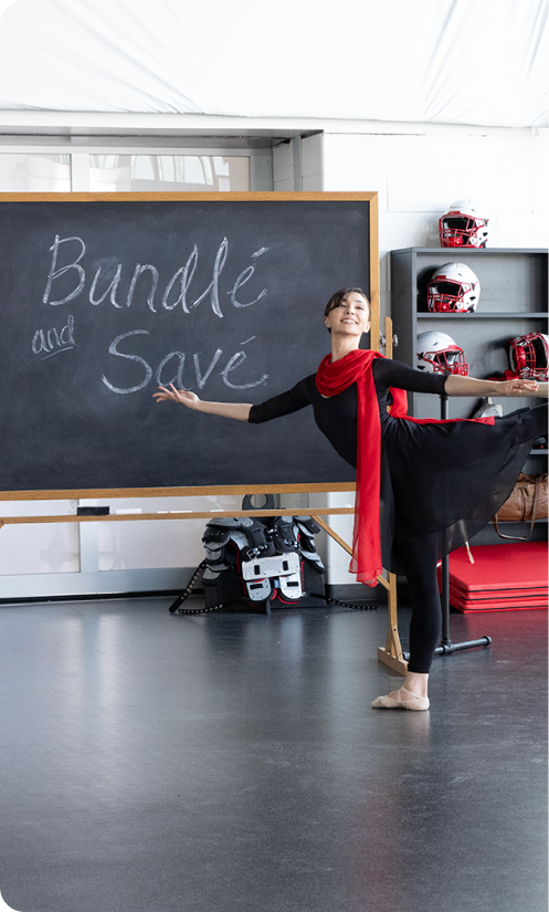 Bundle is Life red shirt football player