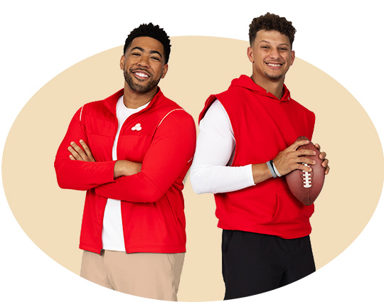Jake from State Farm and Patrick Mahomes