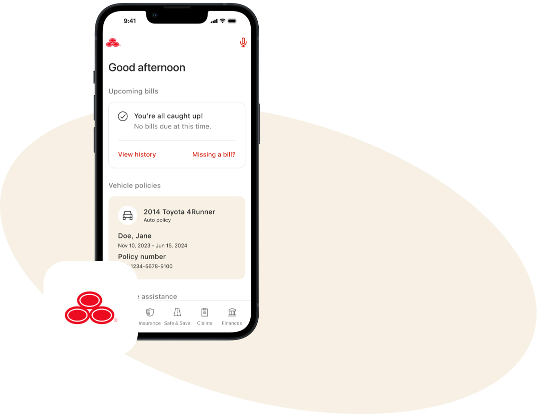 State Farm icon and iphone display